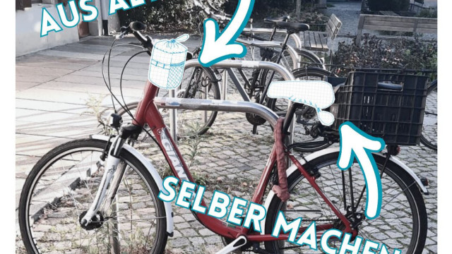 UpCycling Sattelschutz und Lenkerbeutel