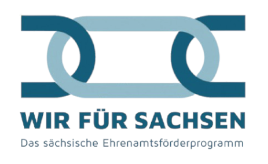  - Logo des sächsischen Ehrenamtsförderprogramms Wir für Sachsen